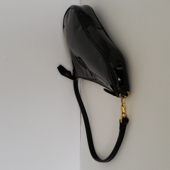 *Rare* Y2K Dior Oblique Trotter Pattern Embossed Patent Leather Mini Saddle Bag - Picture 6 of 14